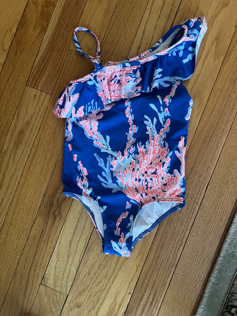 Lilly Pulitzer Girls Zita One Piece Swimsuit Borealis Blue Swim On Over 4